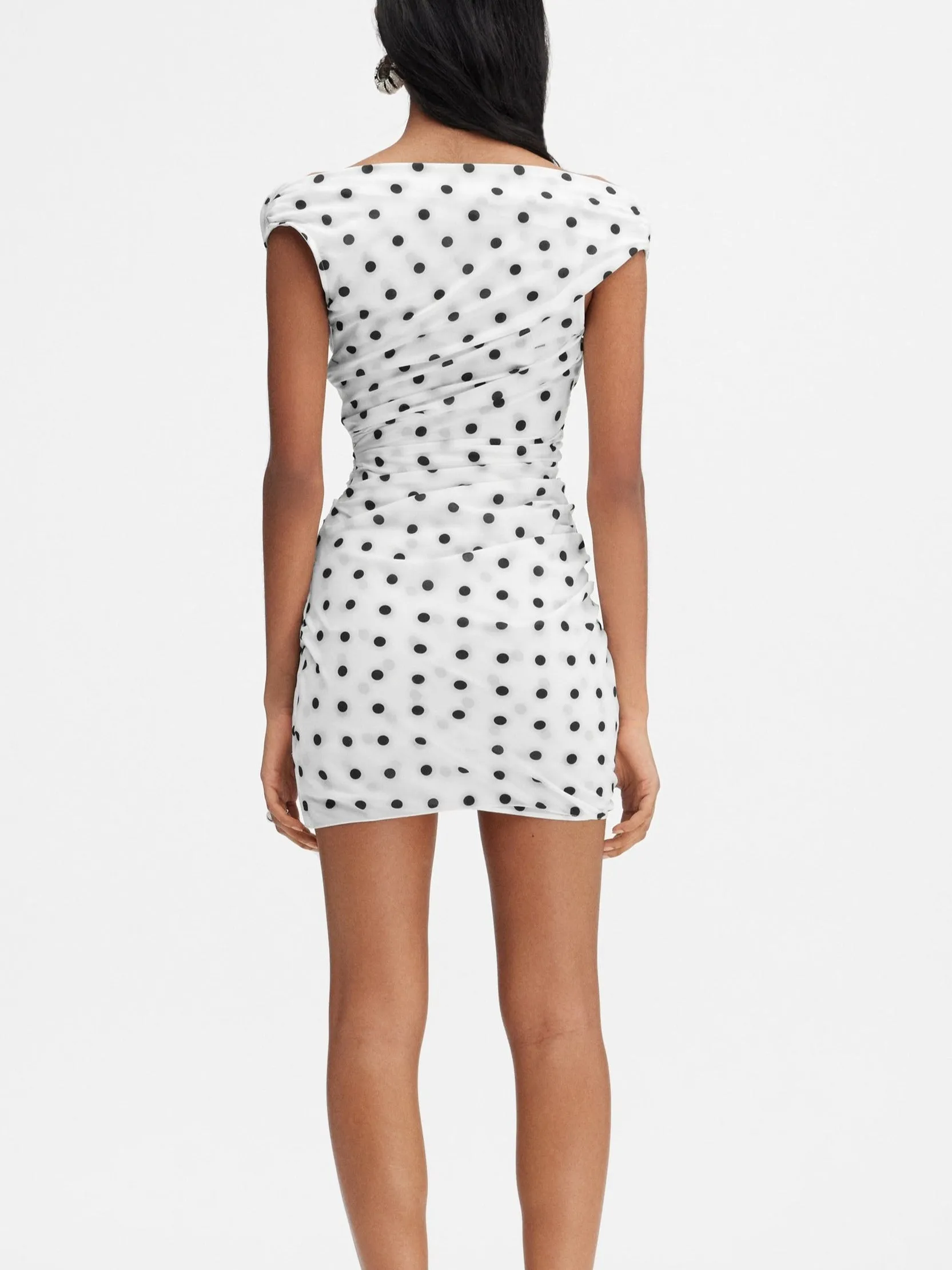Jacquemus La Robe Rita in Print Dots Logo White