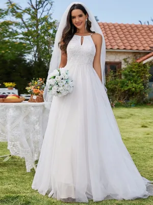 Jayden halter-neck sand/ivory wedding dress s12 Express NZ wide