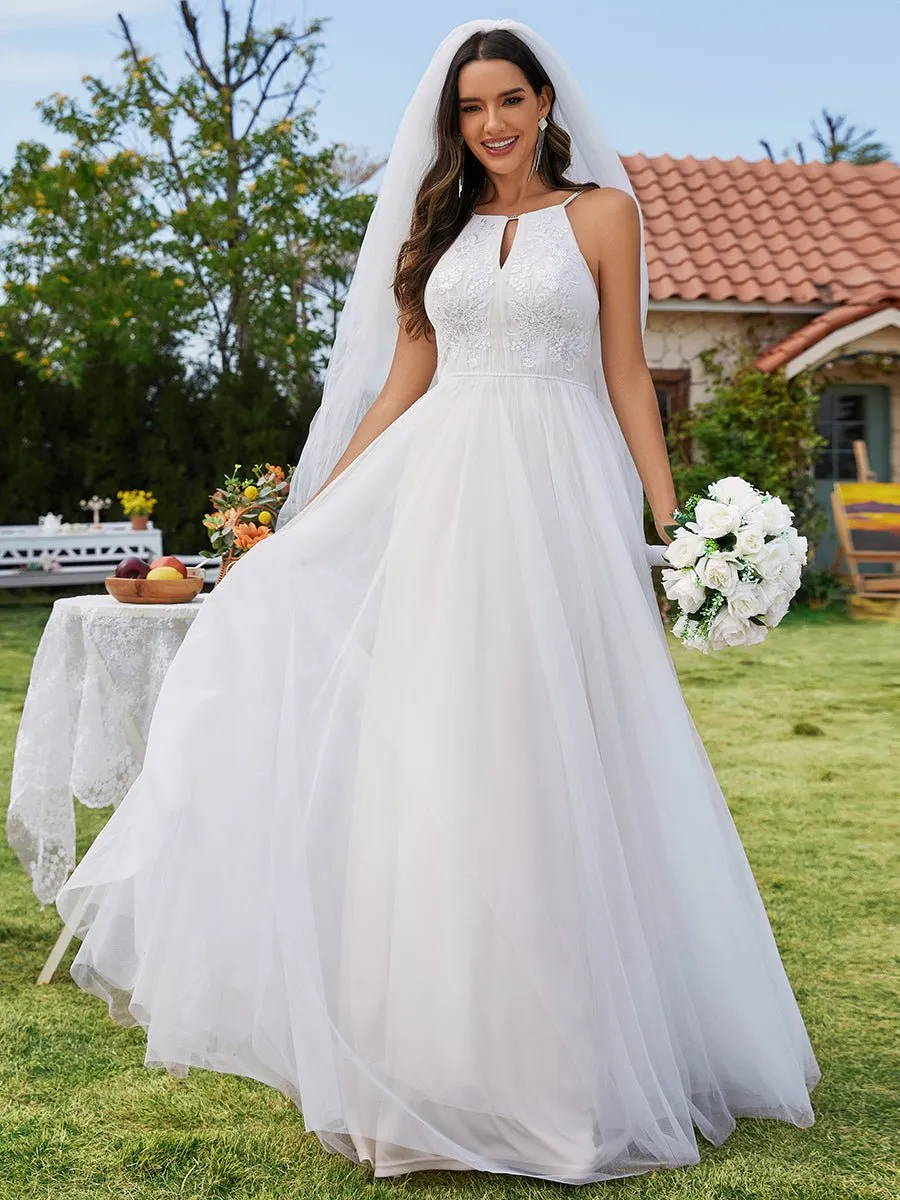 Jayden halter-neck sand/ivory wedding dress s12 Express NZ wide