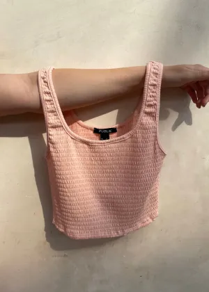 Jenny Smocked Tank Top - Peach
