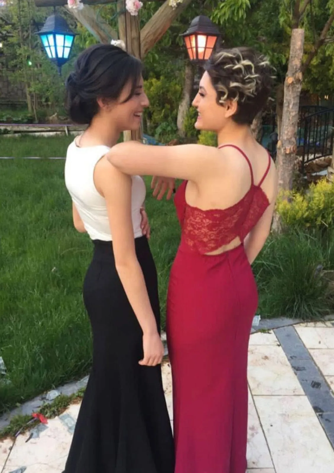 Jersey Prom Dress Wine Red Sheath Straps V Neck Ankle-Length Wedding Guest, Lace