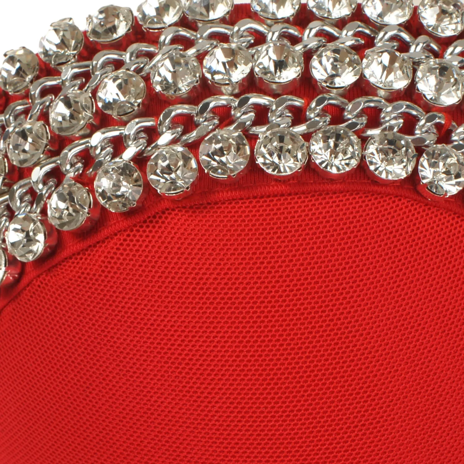 Jewel Diamond Chain Push Up Mesh Bustier Cropped Top