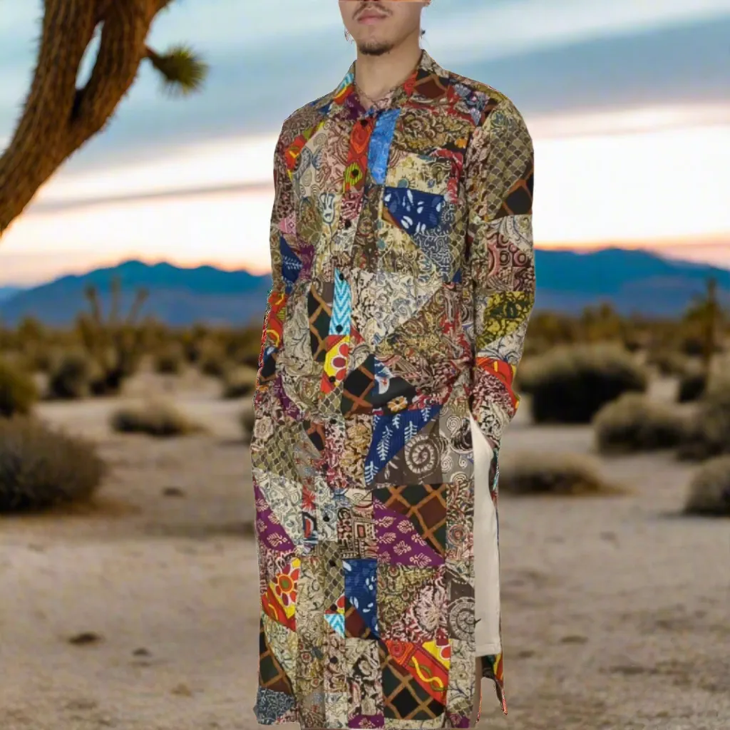 KAFTAN L/S SHIRT • PATCHWORK