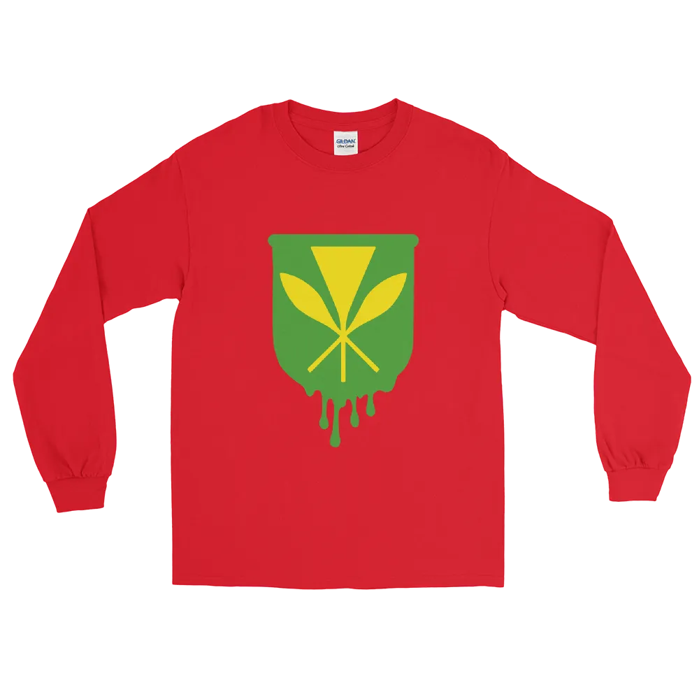 Kanaka Maoli Crest - Green *ADULT LONG SLEEVE*