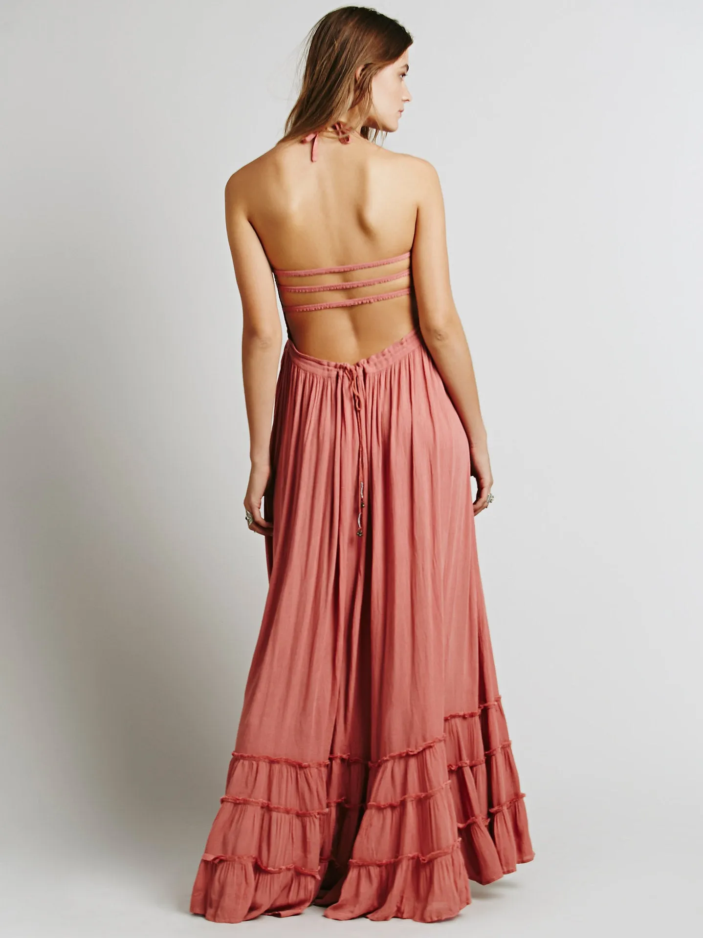 Katina Backless Pink Summer Dress