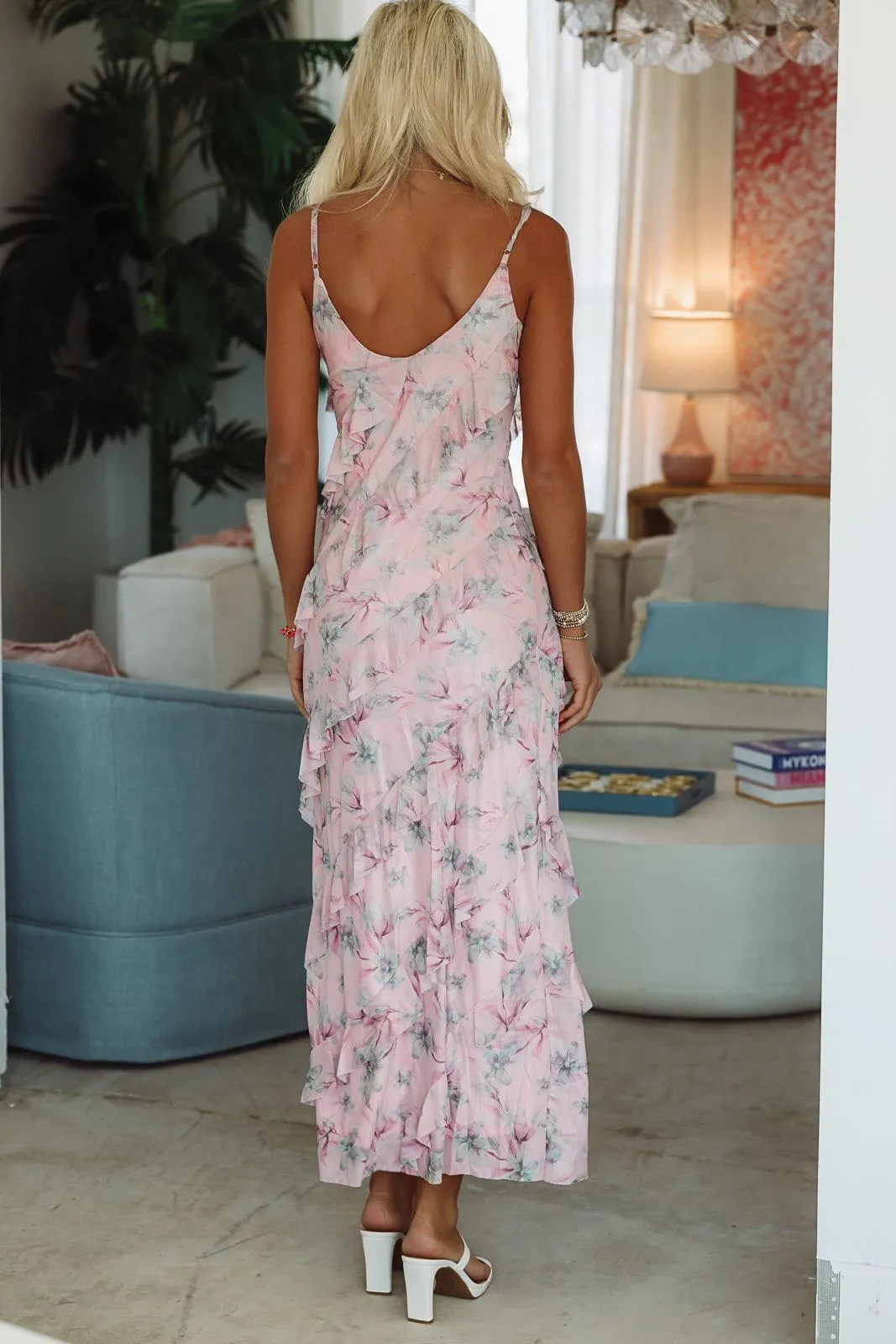 Keeping Up Floral Maxi Gown - Pink Lavender