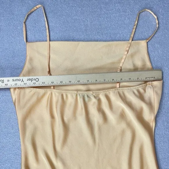 Ke.ned.ik Sleeveless Midi Slip Dress Women’s Size Large Sherbet Orange Draped