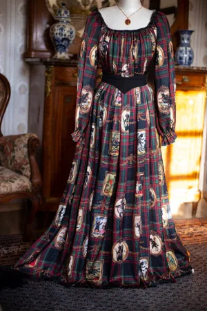 Krampus long silk dress