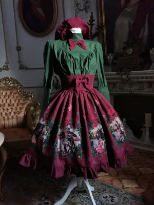 Krampus Skirt burgund - High waisted