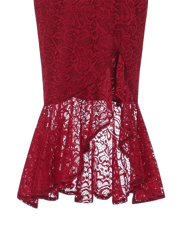 Lace Off Shoulder Wedding Ruffles Prom Dress
