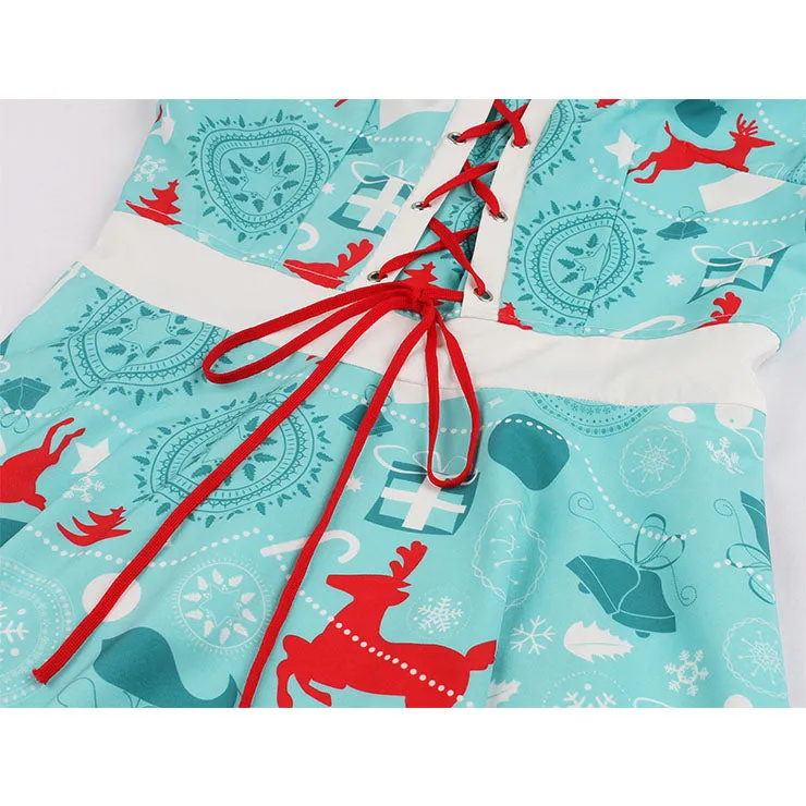 Lace-up Reindeer Christmas dress