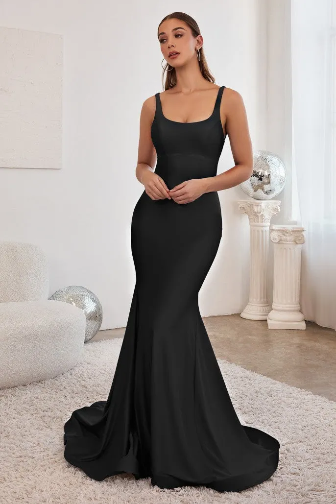 Ladivine CD2219 Open back Fitted gown with