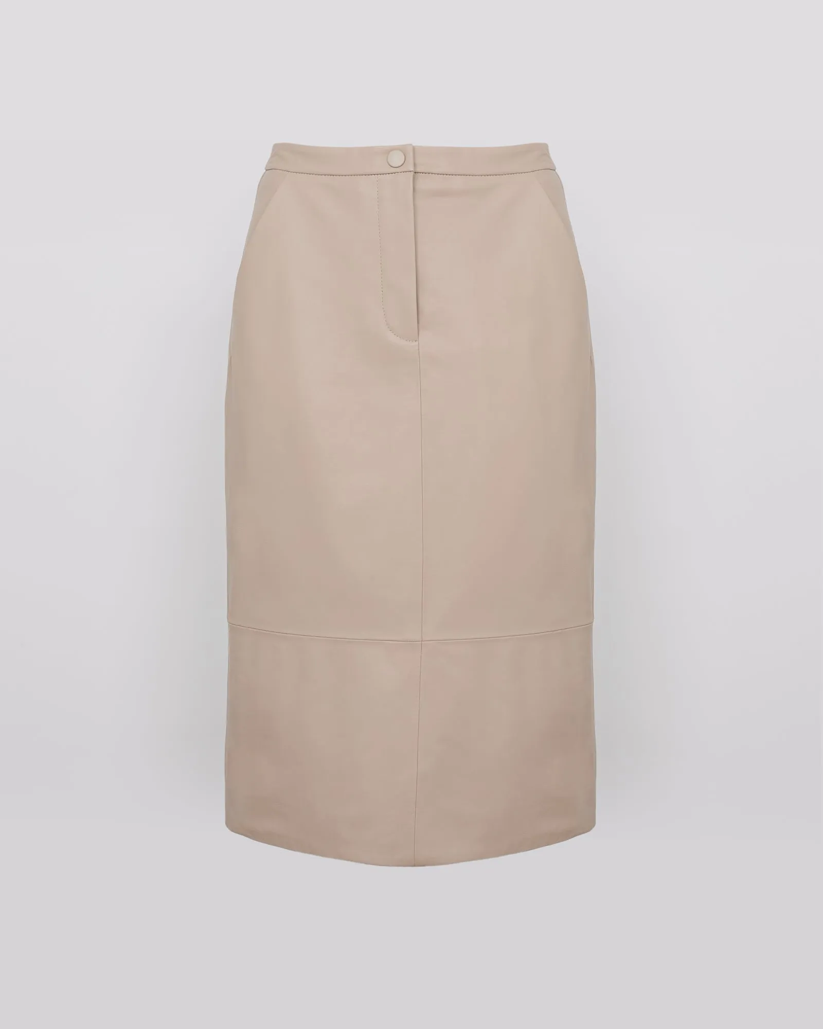 Lamb leather pencil skirt