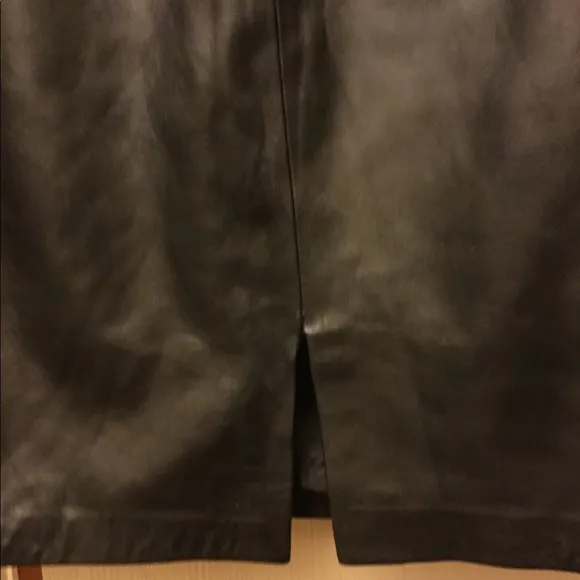 LAMBSKIN CROFT &amp; BARROWS BLACK SKIRT SZ 12.