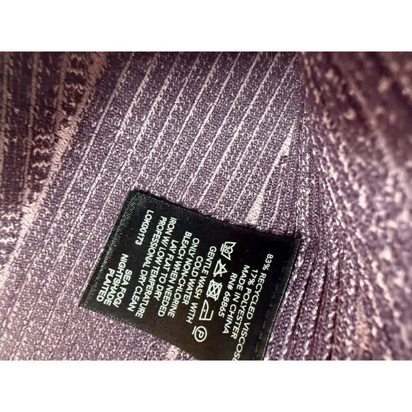 Le Ore Rimini Skirt Size S Purple Rib Knit Slit High Waist $189 retail