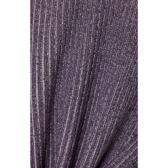 Le Ore Rimini Skirt Size S Purple Rib Knit Slit High Waist $189 retail