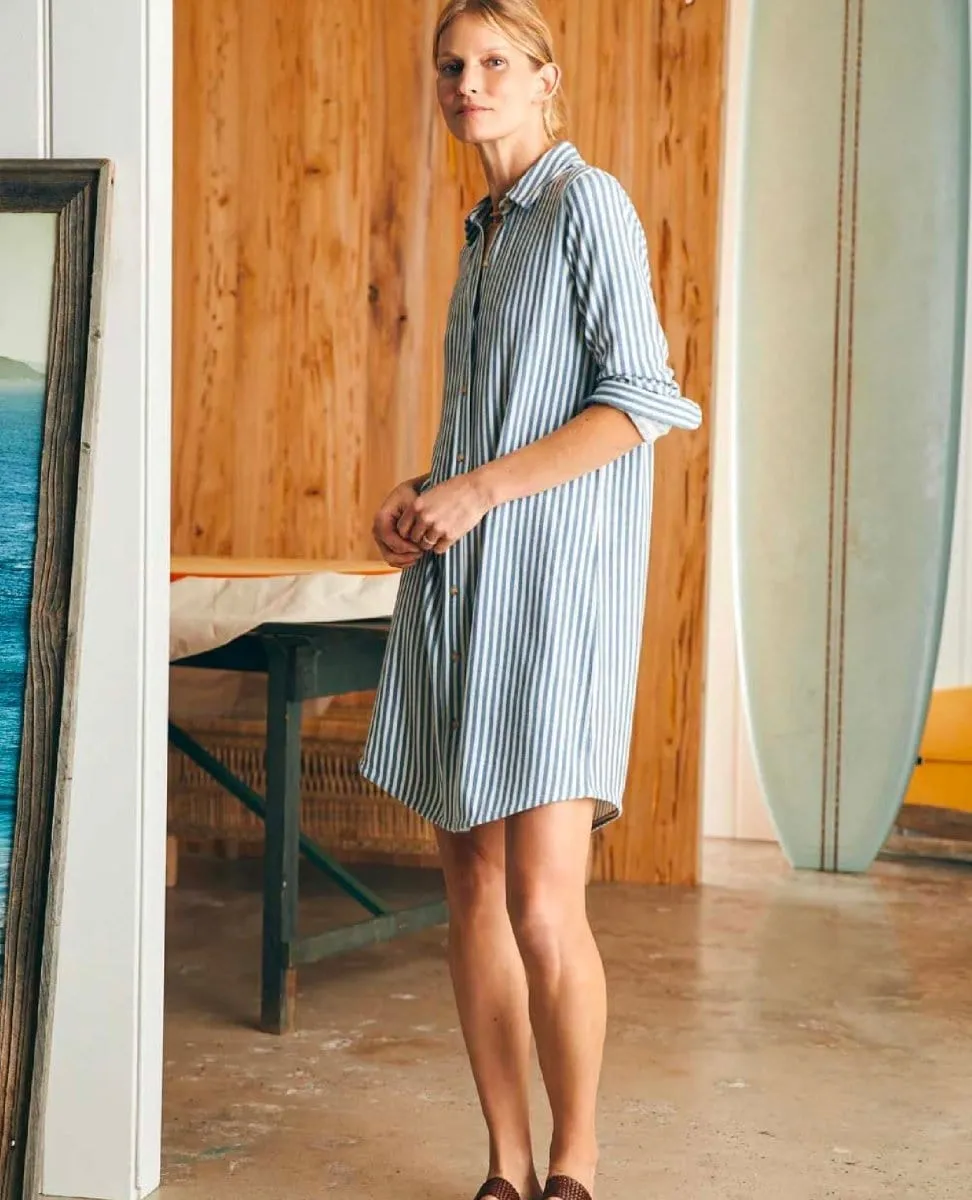 Legend Sweater Dress Navy Blazer Stripe