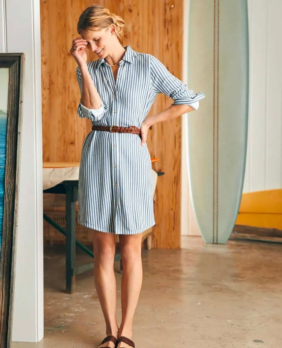 Legend Sweater Dress Navy Blazer Stripe