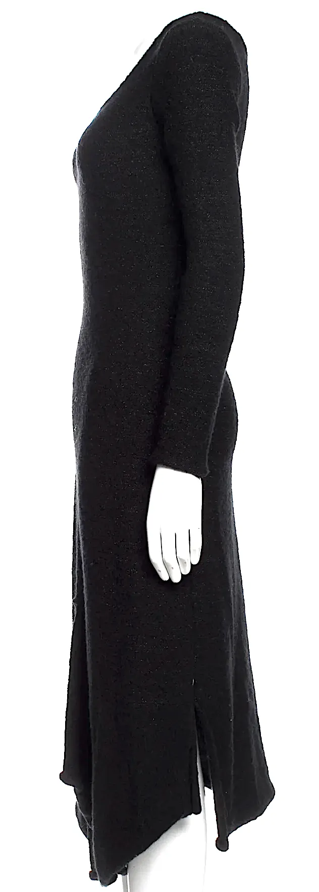 Lemaire Paris. Black/Metallic Scoop Neck Long Dress