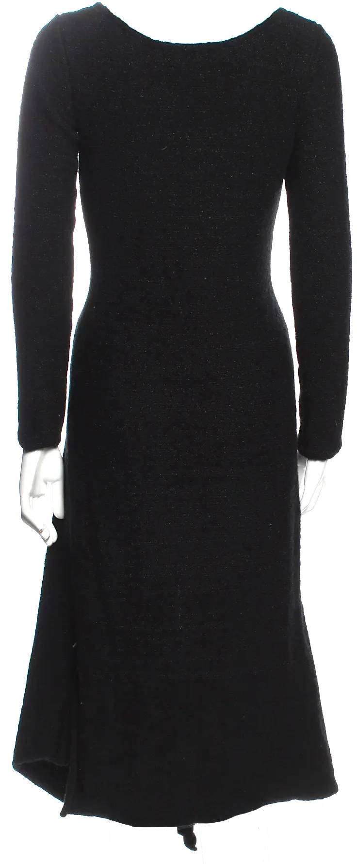 Lemaire Paris. Black/Metallic Scoop Neck Long Dress