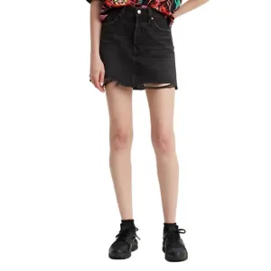 LEVI’s Deconstructed Mini Skirt Ill-Fated Black, Small