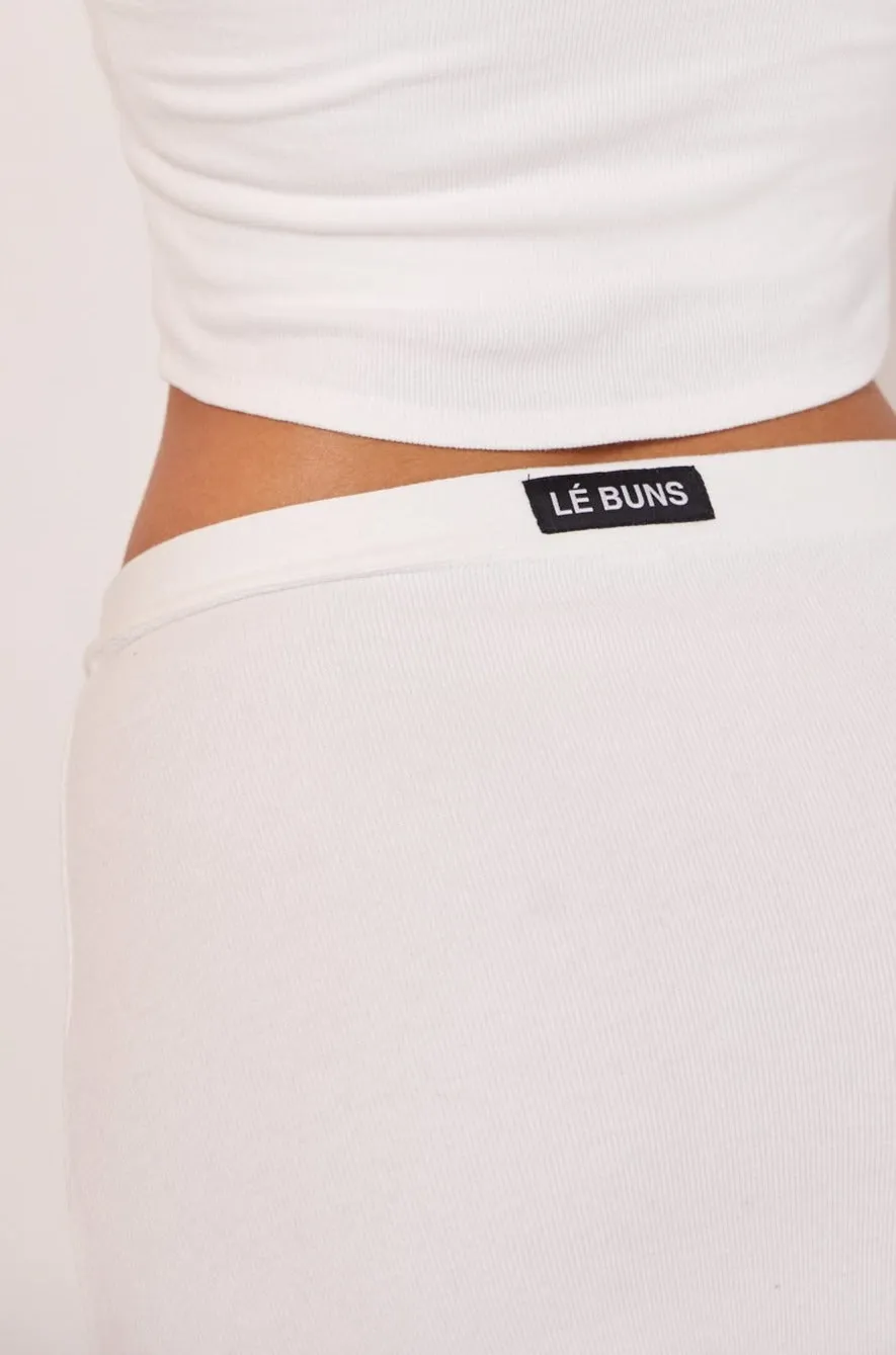 LEYLAH MIDI SKIRT - IVORY RIB