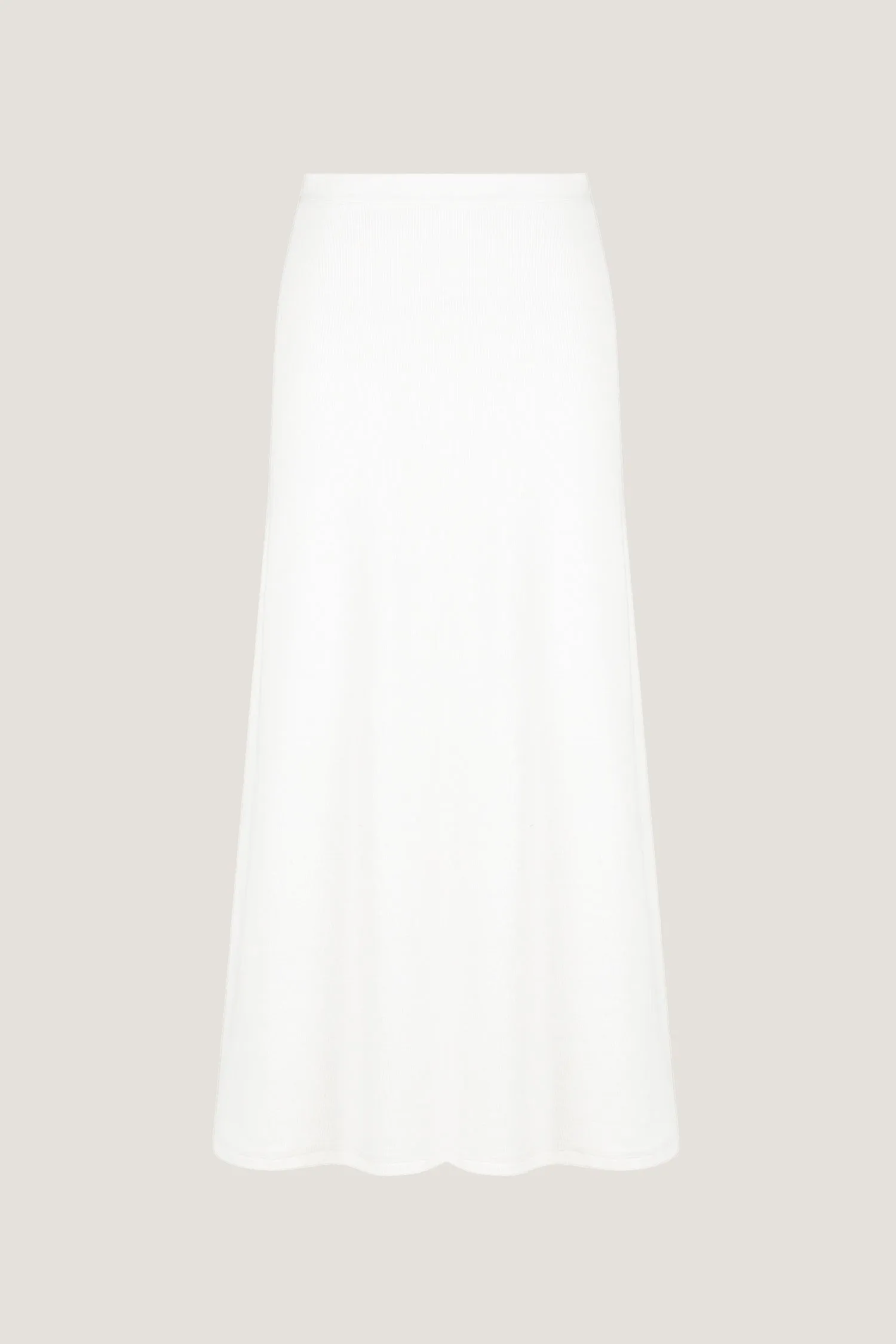 LEYLAH MIDI SKIRT - IVORY RIB