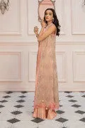 LF-PN-104-A-Peach | MariaB M.Luxe Fabrics | Unstitched Embroidered Fabric
