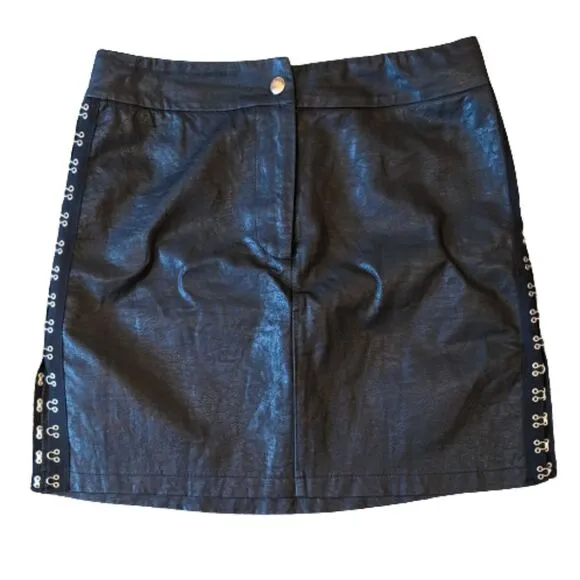 LF Seek the Label Faux Leather Mini Skirt