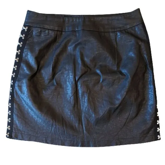LF Seek the Label Faux Leather Mini Skirt