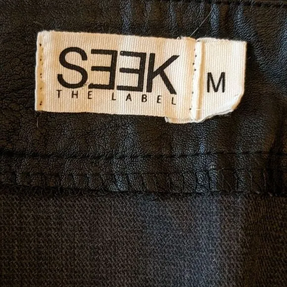 LF Seek the Label Faux Leather Mini Skirt