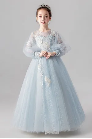 Light Blue Flower Girl Dress TJ2001