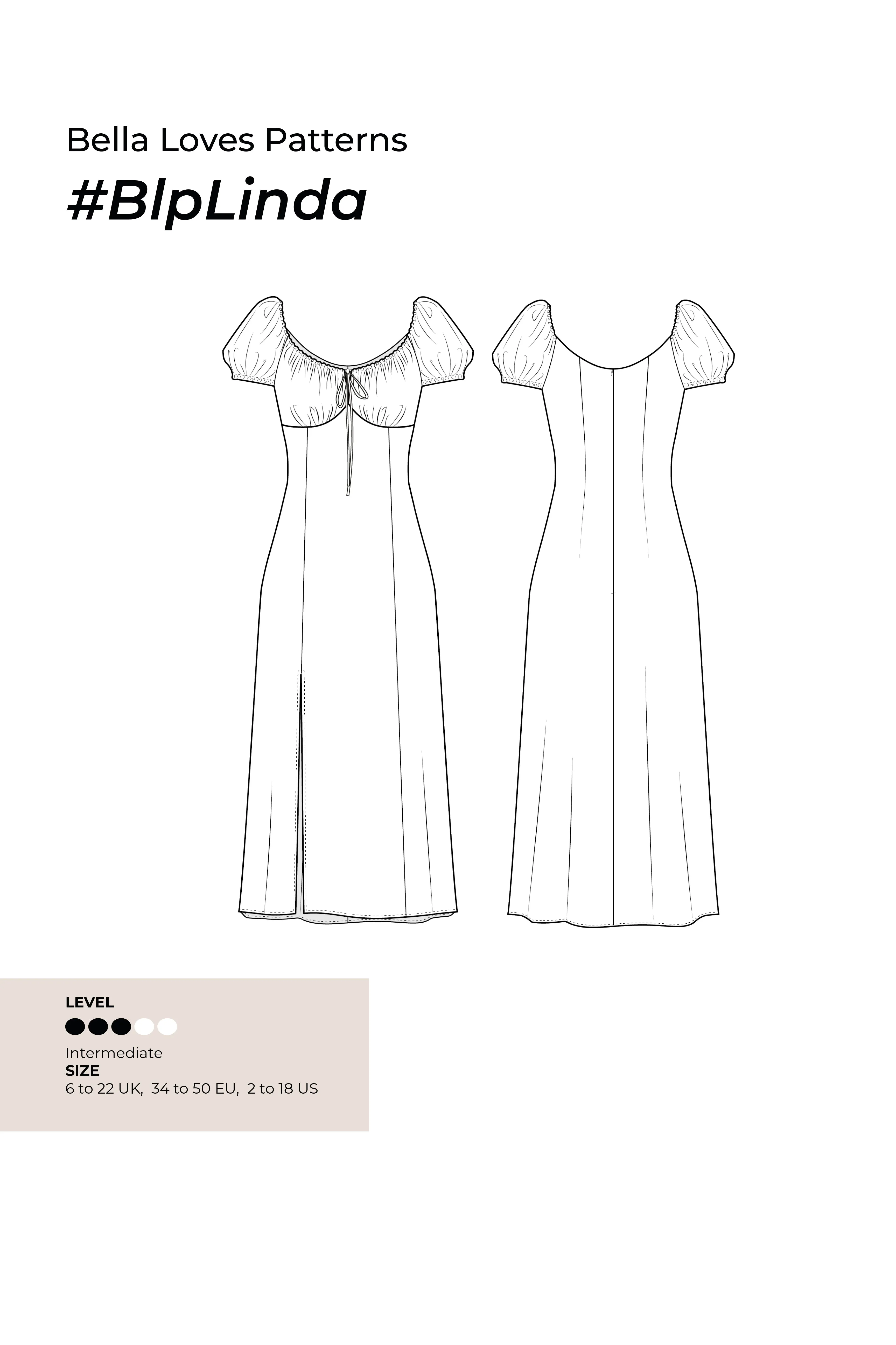 LINDA DRESS – PDF SEWING PATTERN
