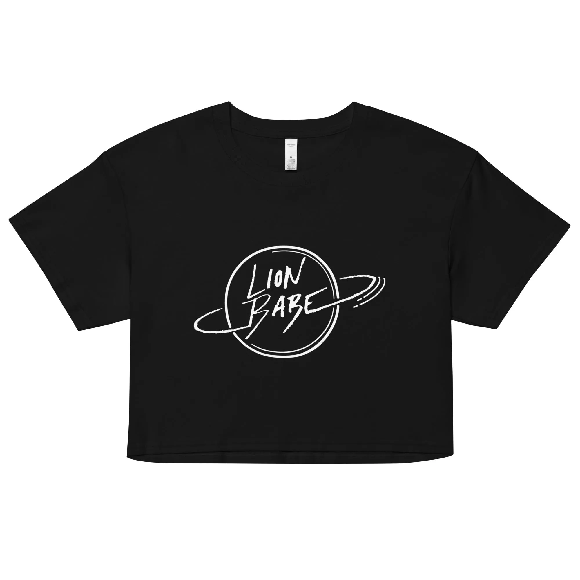 LION BABE PLANET CROP - BLACK**