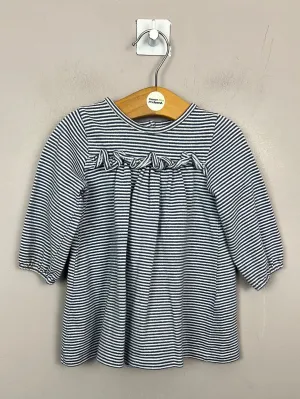 Little White Company blue sparkle jersey dress 9-12m