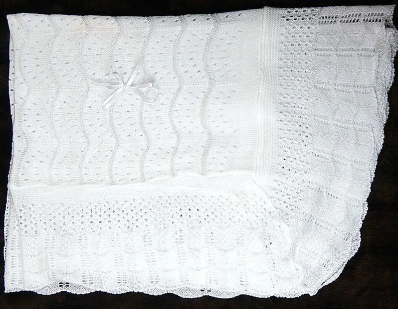 Long Christening Gown Girls, Baptism Gown,  White Cotton, Christening Dress , Blessing outfit,  Hand Smocked, Free Personalization