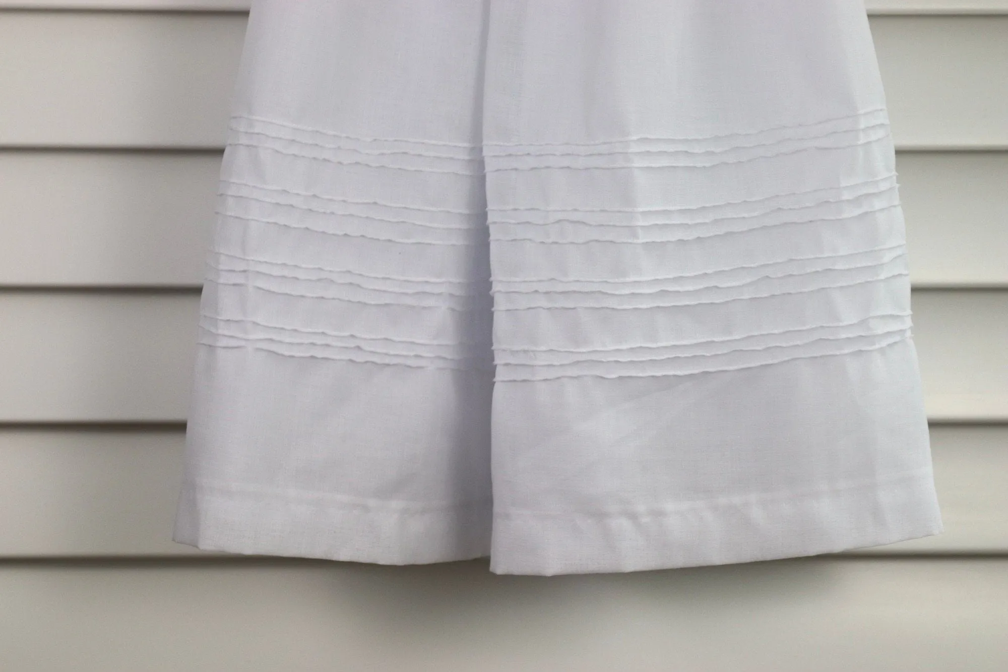 Long Christening Gown Girls, Baptism Gown,  White Cotton, Christening Dress , Blessing outfit,  Hand Smocked, Free Personalization