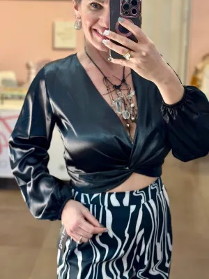 Long sleeve black top
