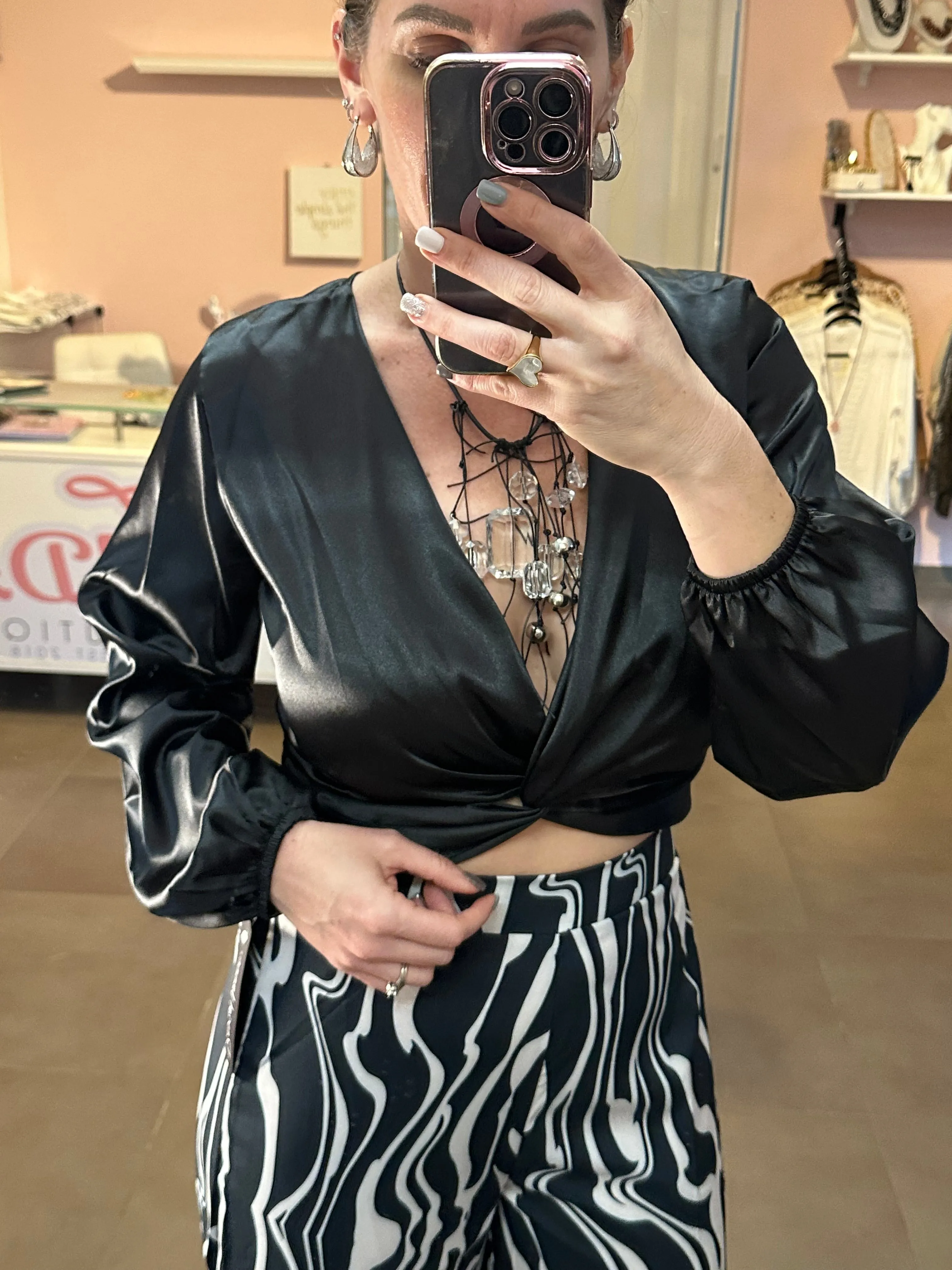 Long sleeve black top