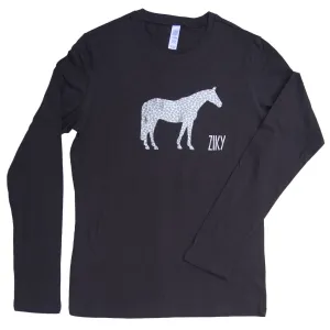 Long Sleeve Leopard Horse T