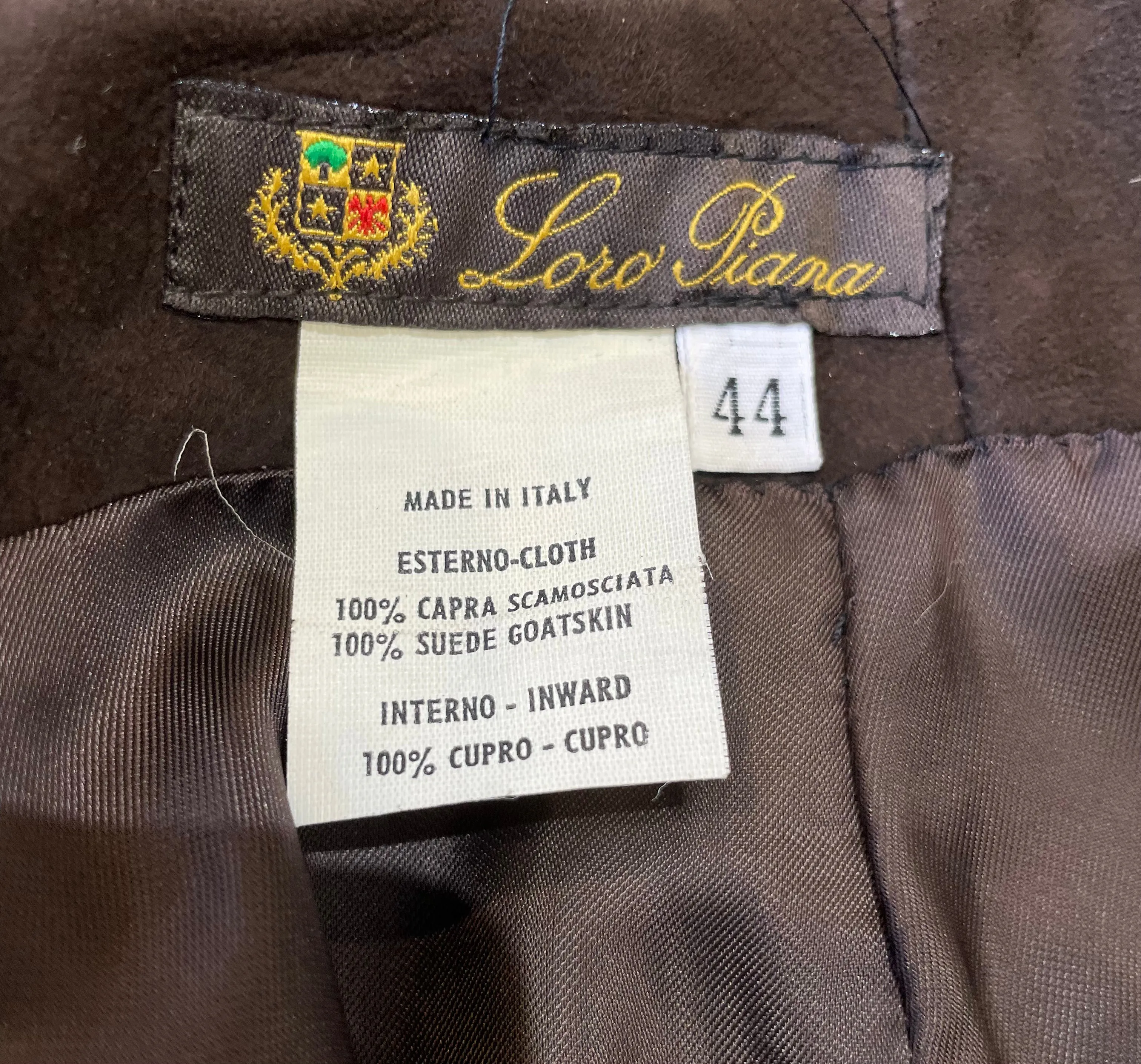 Loro Piana Chocolate Brown Suede Skirt