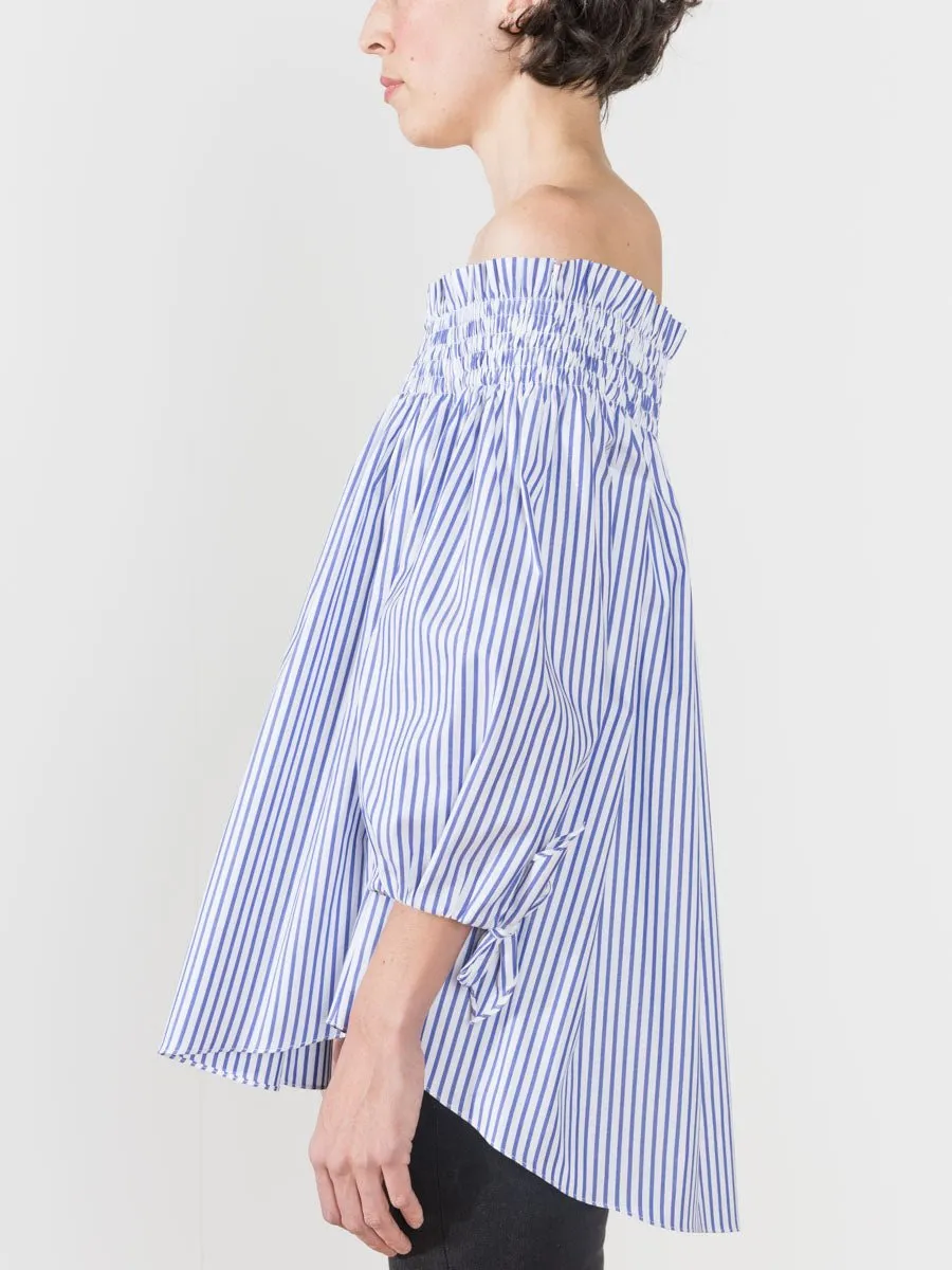 lou top - blue/white stripe