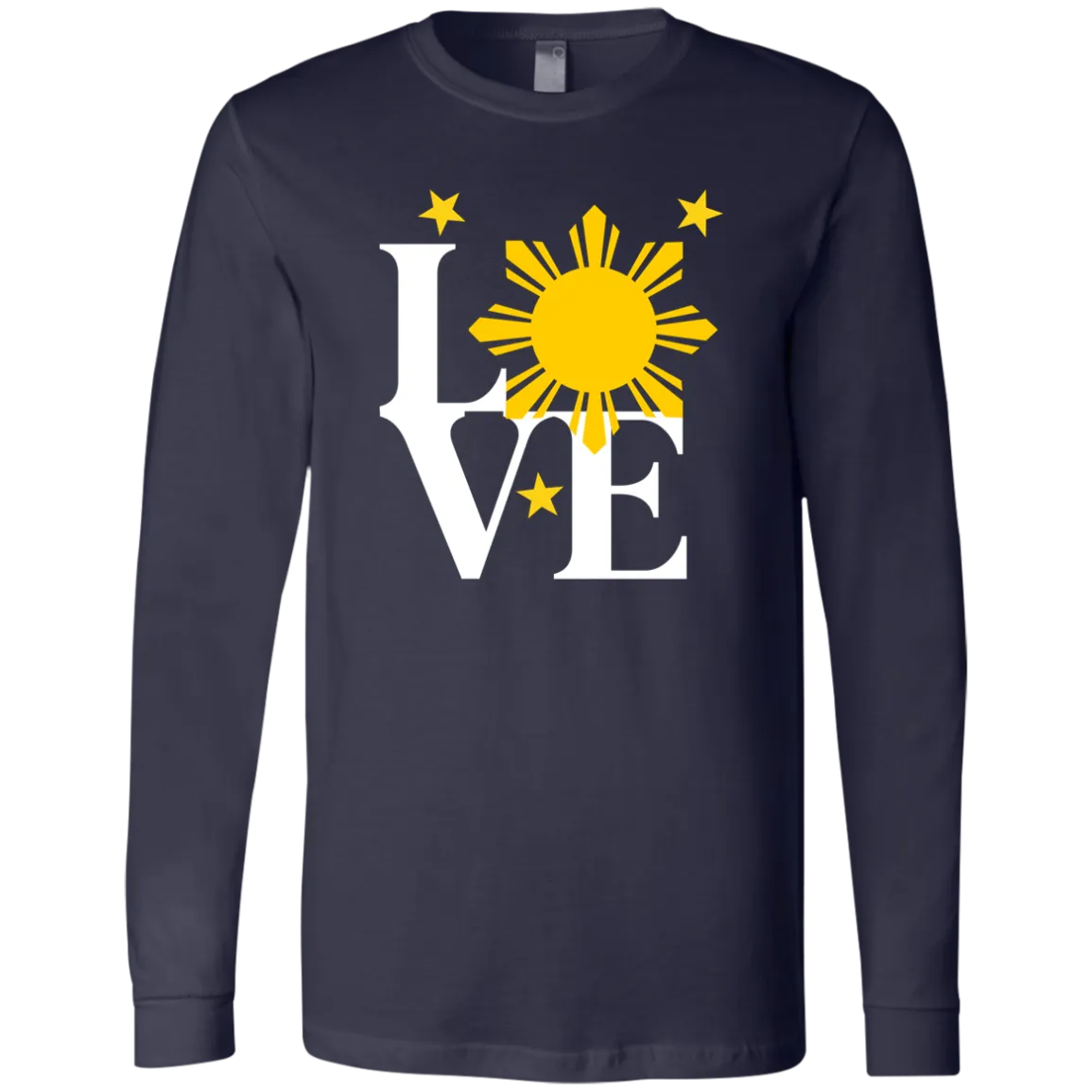 Love with Yellow Sun and Stars Unisex Jersey Long Sleeve T-Shirt