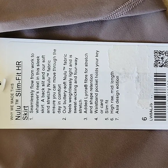 Lululemon Nulu Slim-Fit High-Rise Skirt in Taupetastic NWT