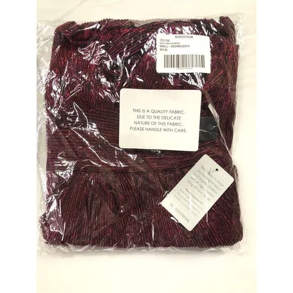 Lulus Ailey Dress Skater Racer Back Lined V Neck Red S NWT