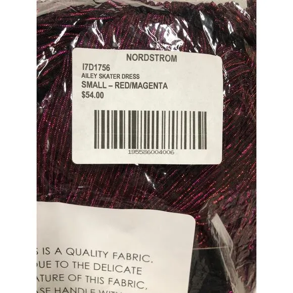 Lulus Ailey Dress Skater Racer Back Lined V Neck Red S NWT