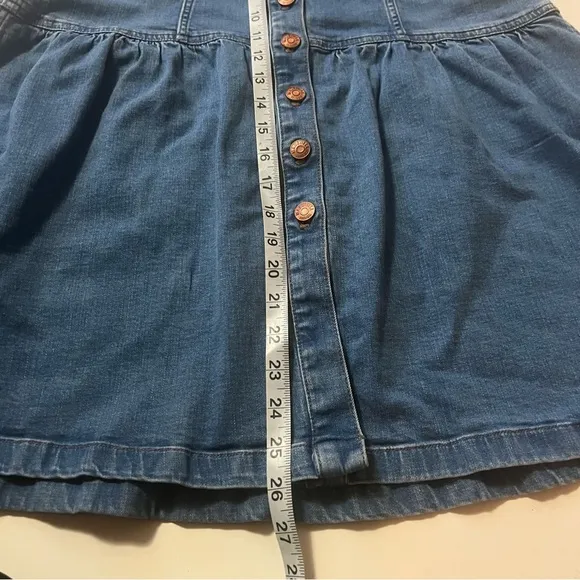 Madewell Denim Bayview Tiered Midi Skirt Size 27