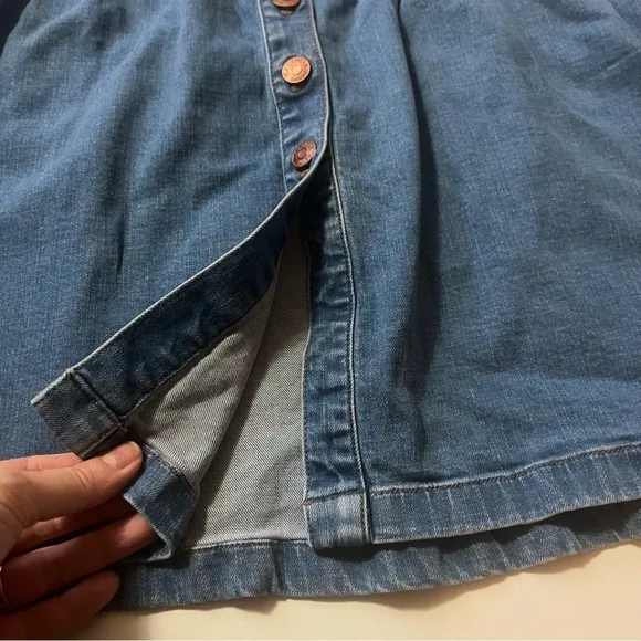 Madewell Denim Bayview Tiered Midi Skirt Size 27
