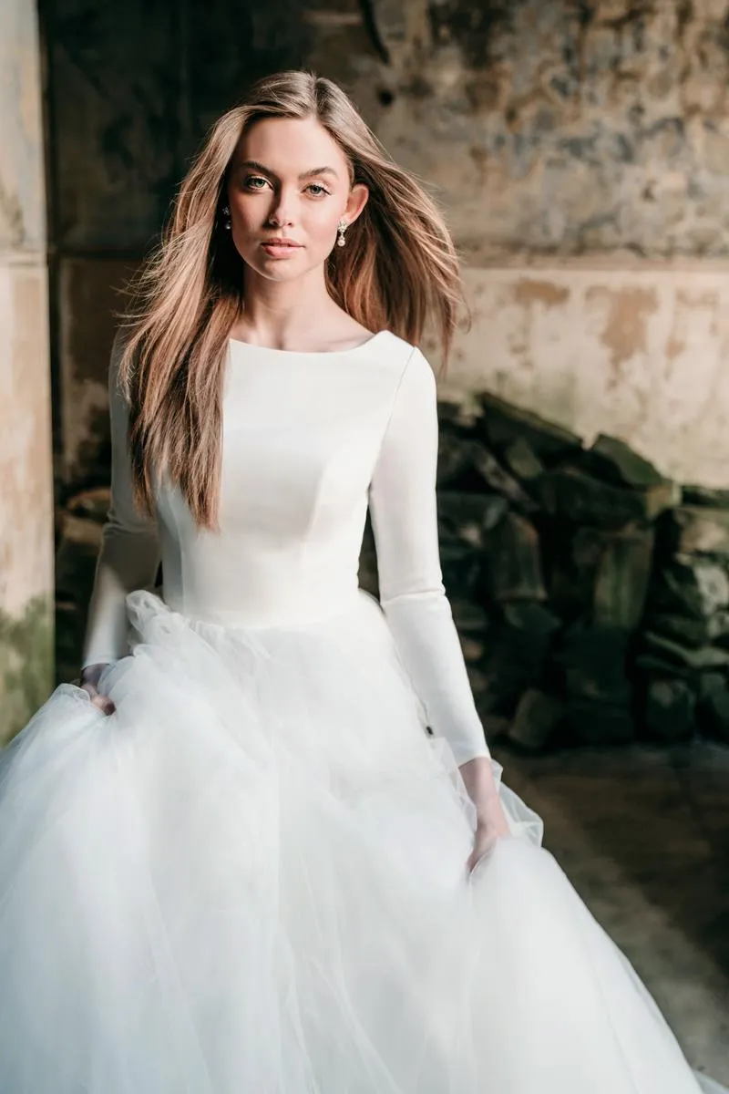 Madison James Size 12 MJ614 Ivory Gown
