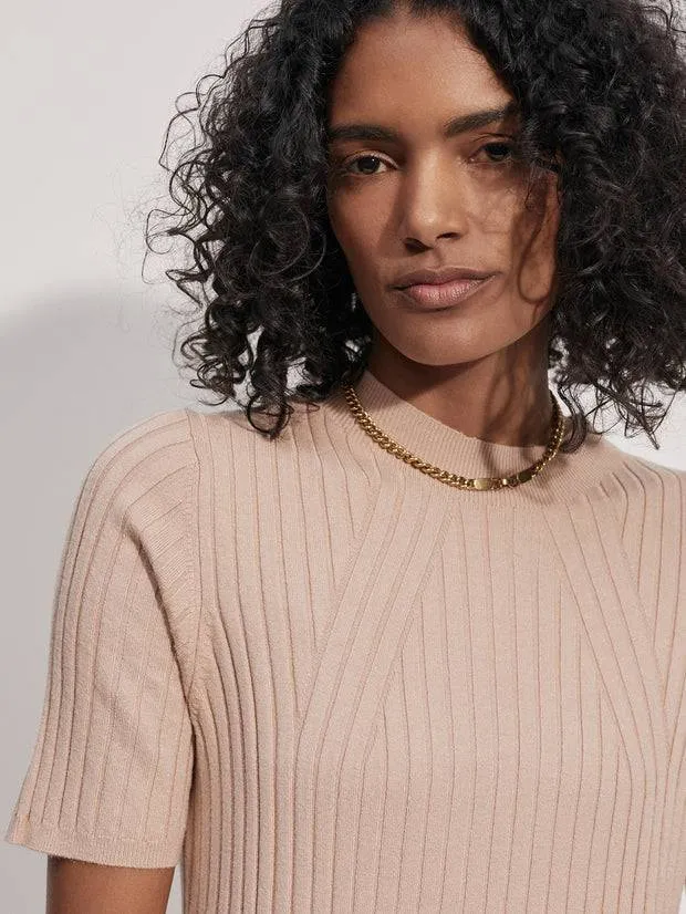 Maeve Rib Knit Midi Dress by Varley | Warm Taupe